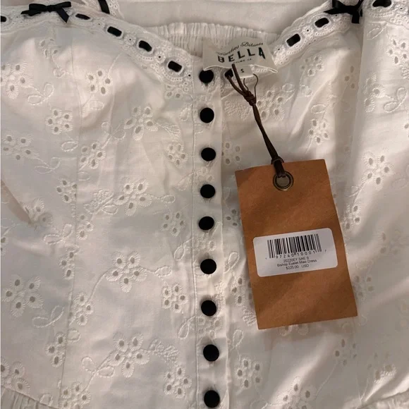 Frankie's Bikinis White Maxi Dress with Black Details - Picture 5 of 8